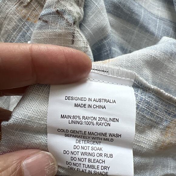 Label of Love Maxi Dress Australia Tropical Vacation Resort tiered size Medium - Picture 7 of 7